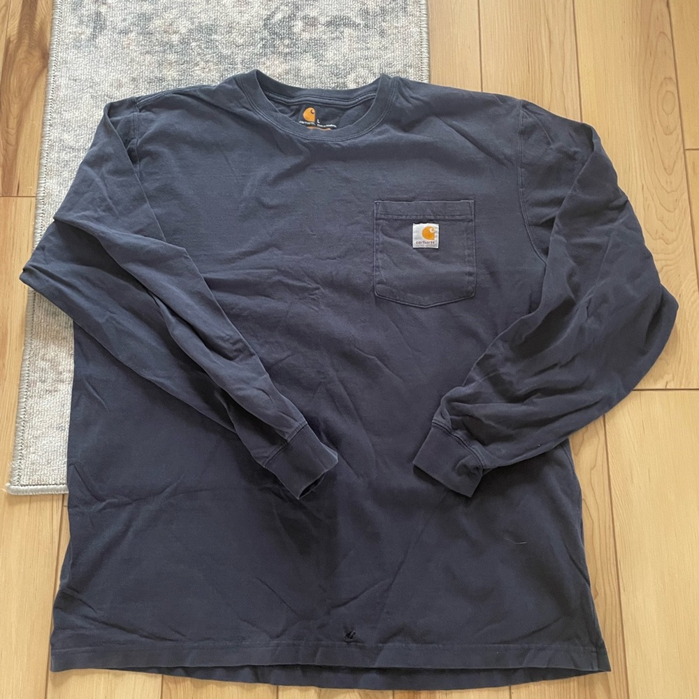 Carhartt Dark Blue Long Sleeve Shirt